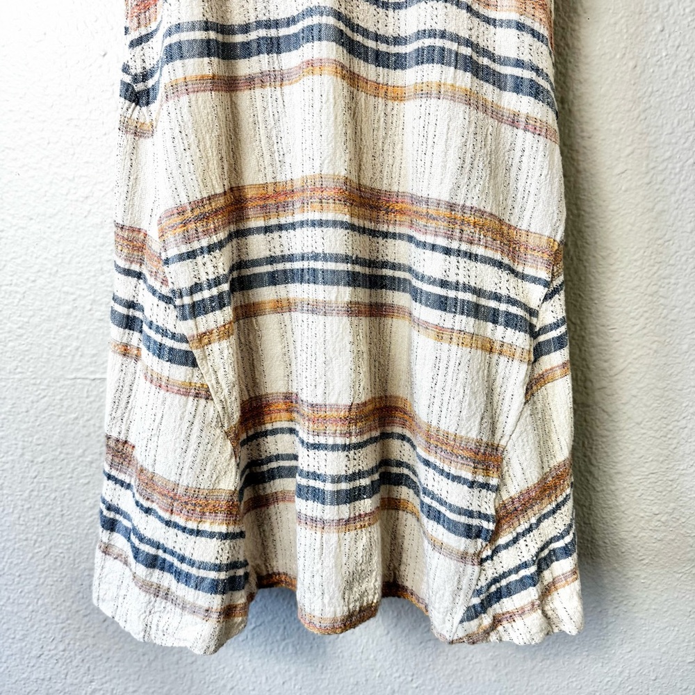 Free People Harper Striped Cotton Midi Dress Size Medium - Picture 8 of 8